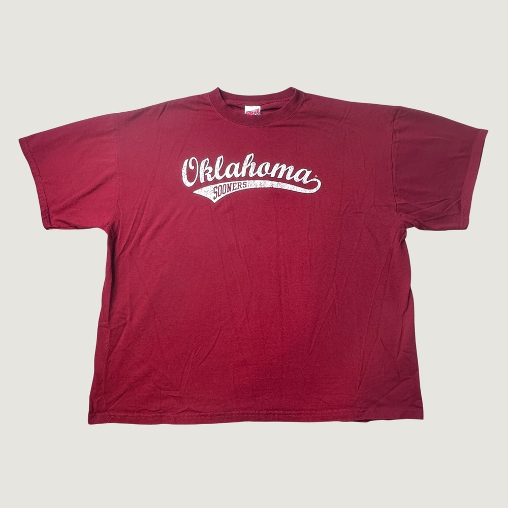 Oklahoma Sooners T-Shirt Mens 2XL Crimson NCAA Football Logo Soffe Fair